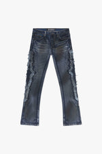 Spectral Stacked Flare Dirty Blue Wash