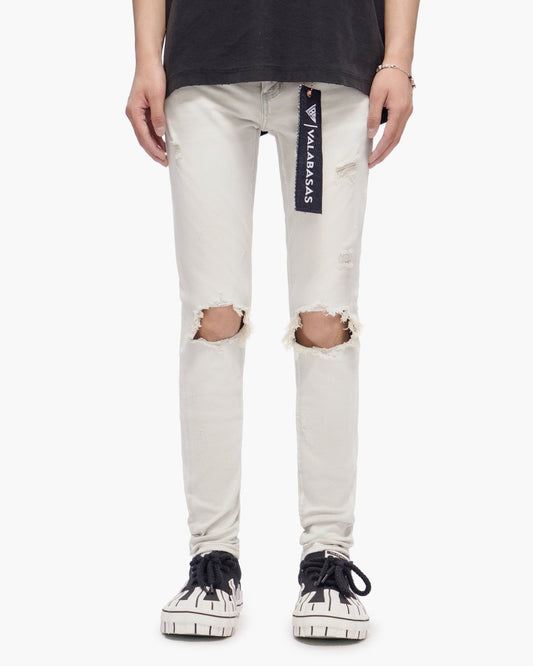Stab Light Grey Wash Skinny Jeans - Valabasas