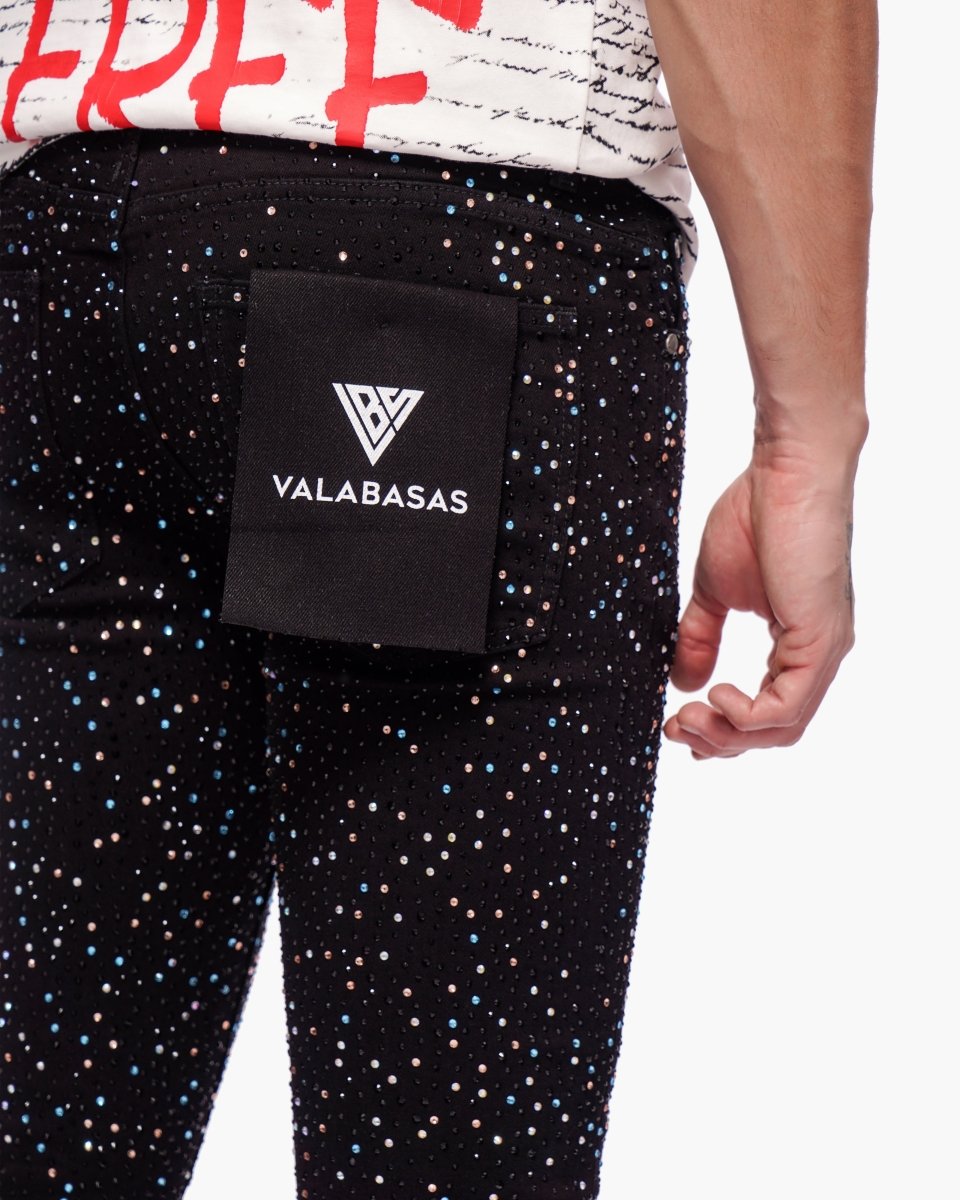 Stagger Skinny Black Jeans - Valabasas