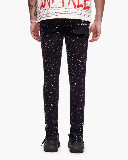 Stagger Skinny Black Jeans - Valabasas