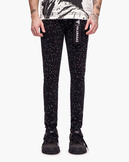 Stagger Skinny Black Jeans - Valabasas