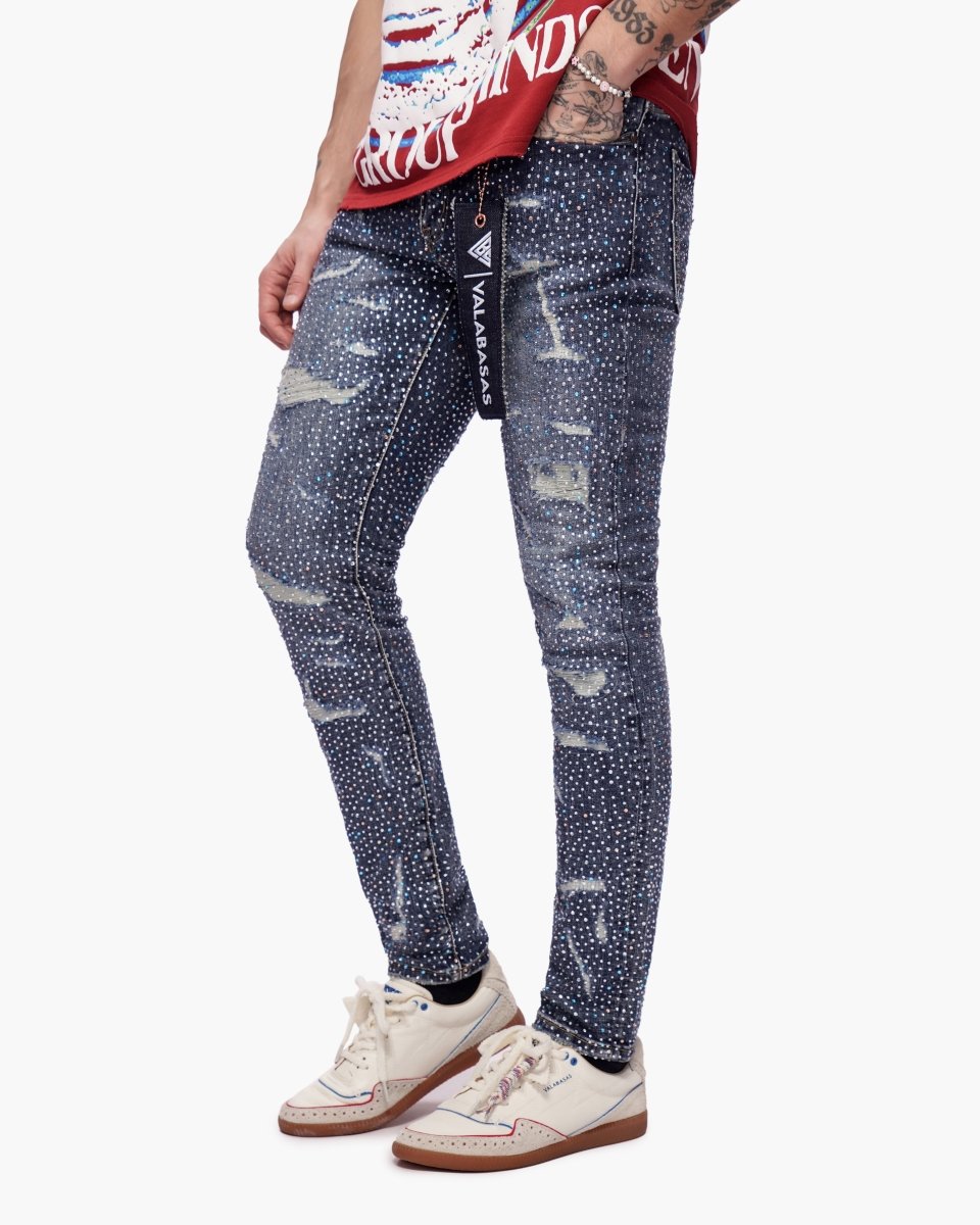 Stagger Skinny Dark Blue Wash - Valabasas