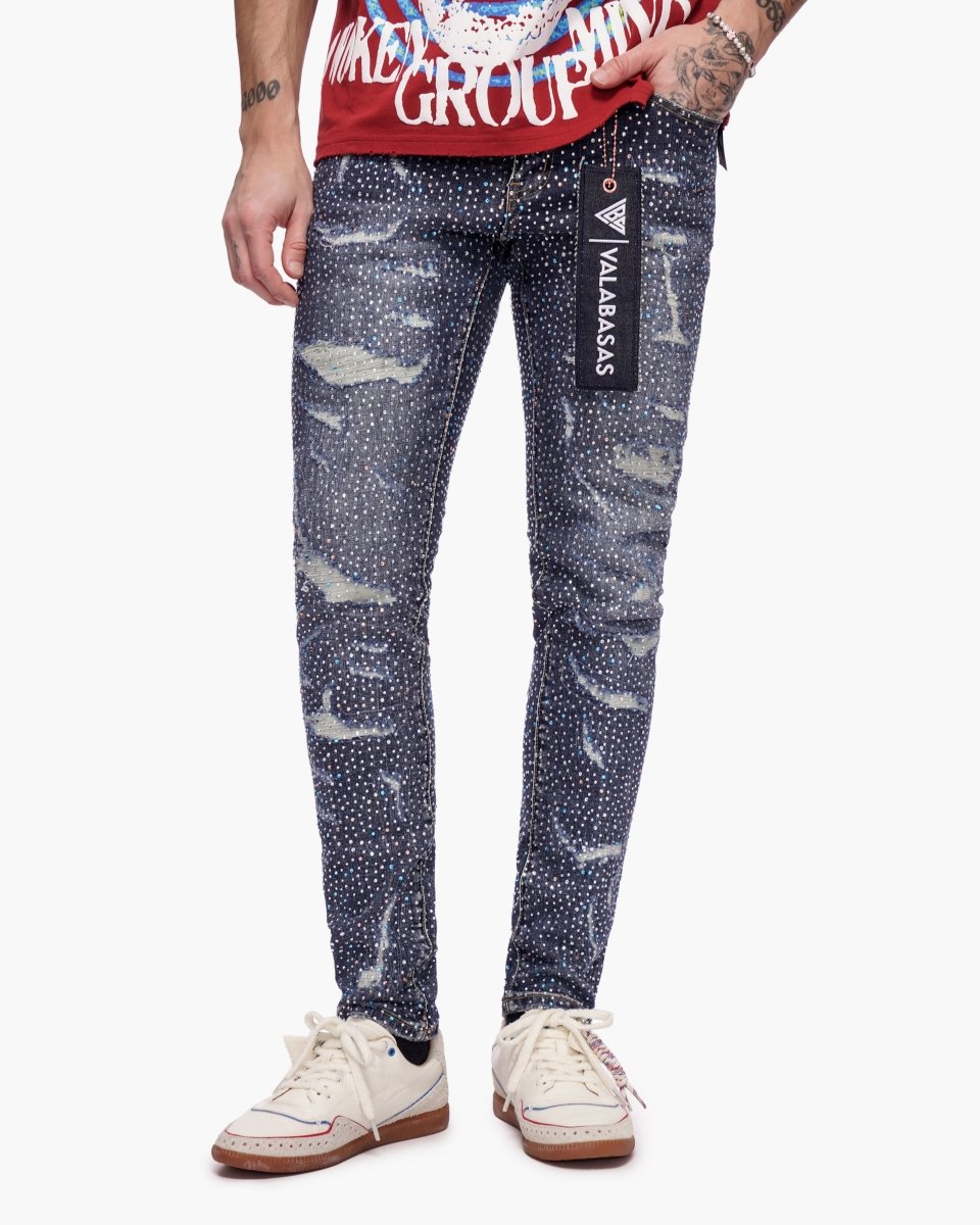 Stagger Skinny Dark Blue Wash - Valabasas