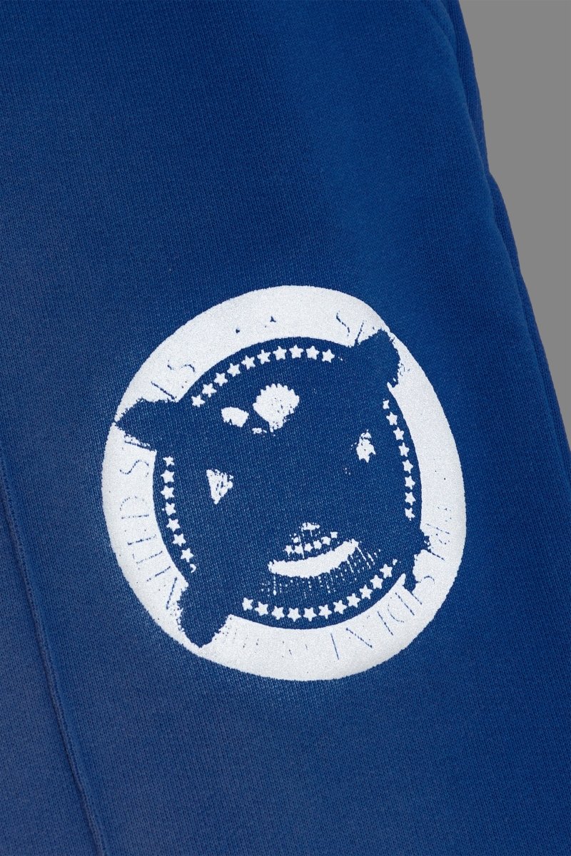 "STAMP" STRAIGHT PANT BLUE FRENCH TERRY - Valabasas