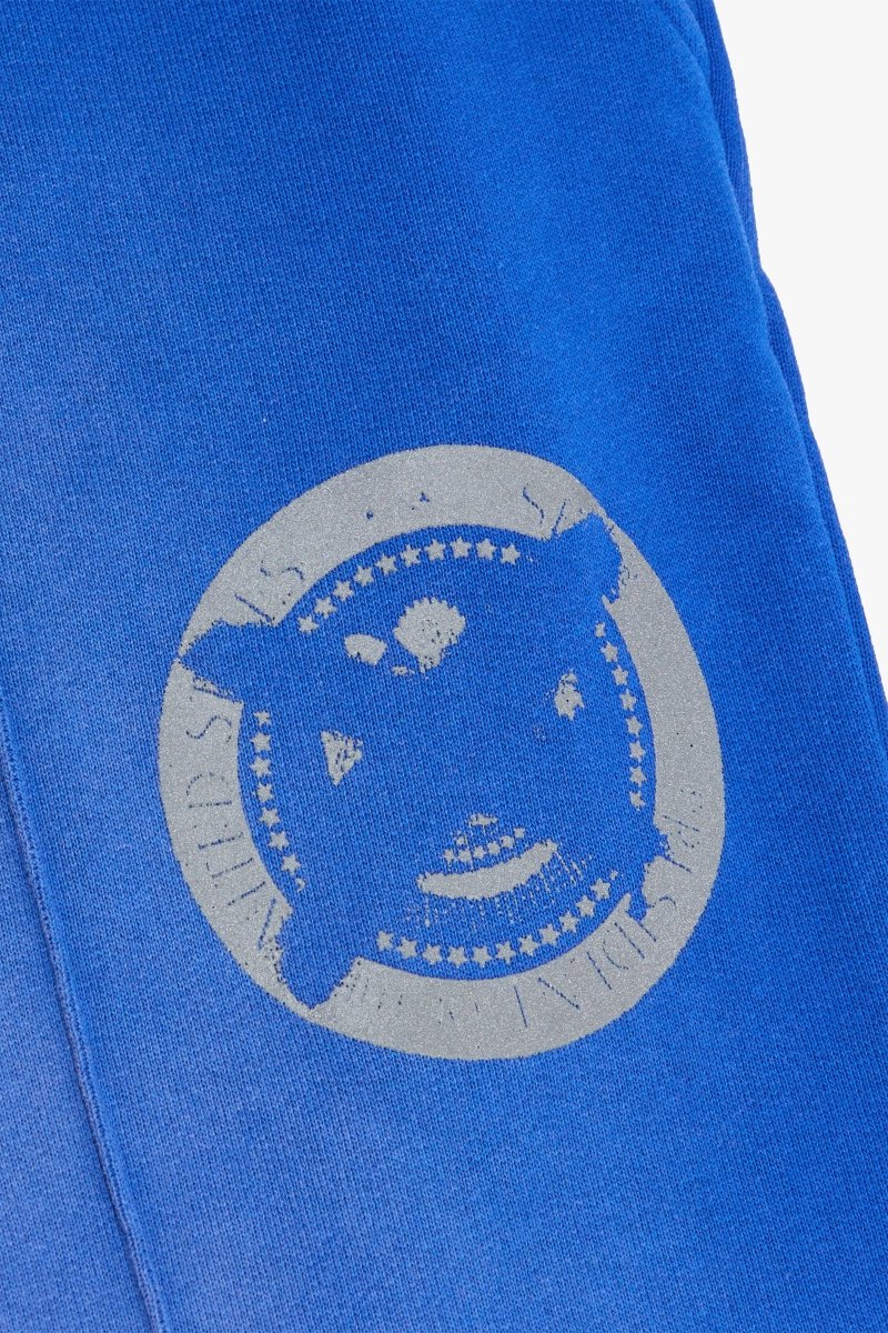 "STAMP" STRAIGHT PANT BLUE FRENCH TERRY - Valabasas