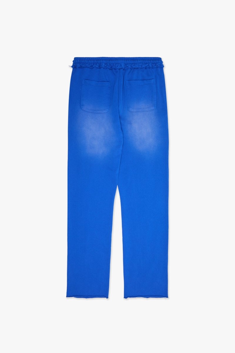 "STAMP" STRAIGHT PANT BLUE FRENCH TERRY - Valabasas