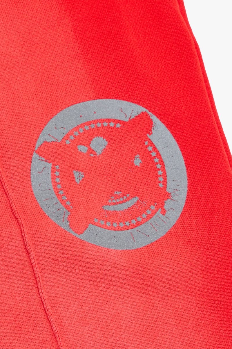 "STAMP" STRAIGHT PANT RED FRENCH TERRY - Valabasas
