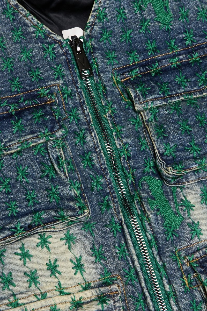 "STARLET" VEST BLUE/GREEN - Valabasas