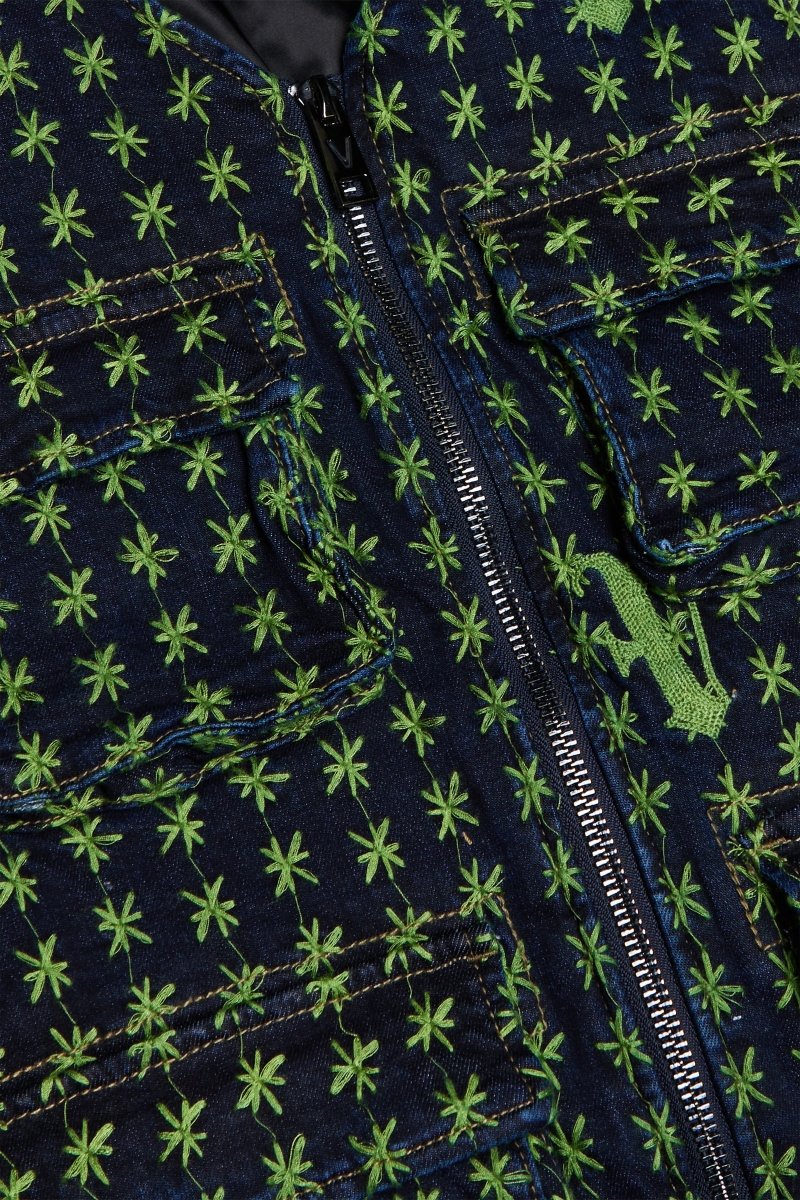 "STARLET" VEST INDIGO/GREEN - Valabasas