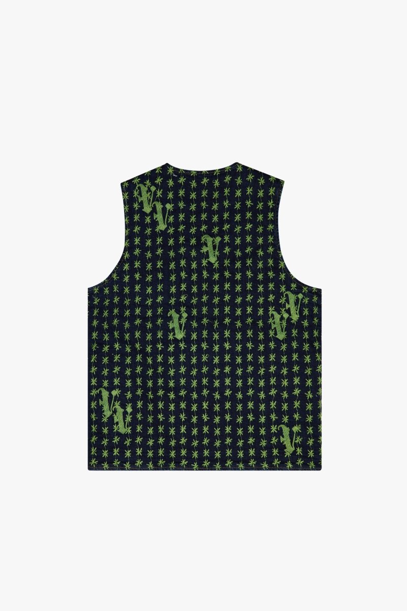 "STARLET" VEST INDIGO/GREEN - Valabasas