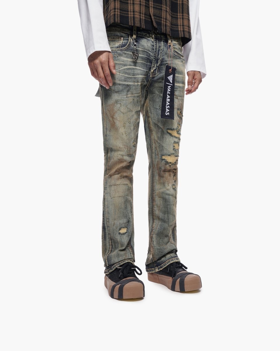 Static Stacked Vintage Wash Jeans - Valabasas