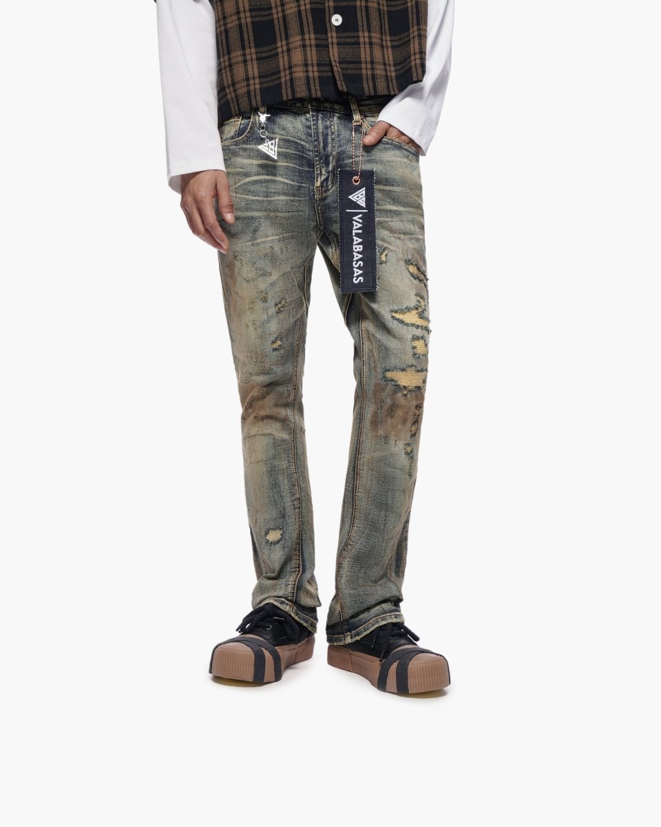 Static Stacked Vintage Wash Jeans – Valabasas