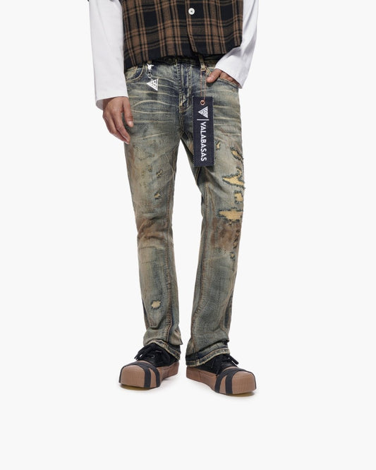 Static Stacked Vintage Wash Jeans - Valabasas