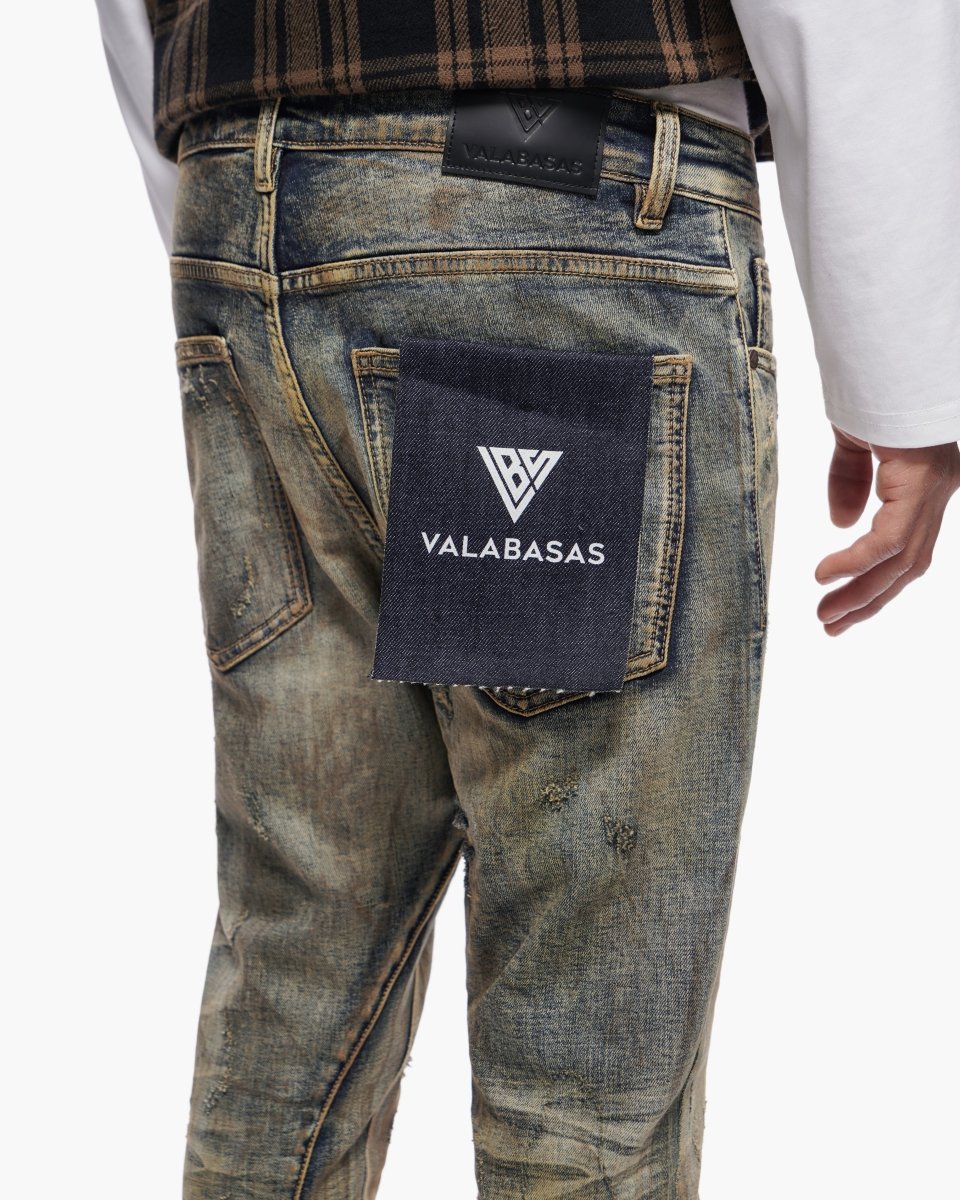 Static Stacked Vintage Wash Jeans – Valabasas