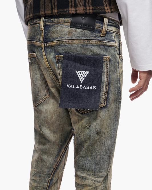 Static Stacked Vintage Wash Jeans - Valabasas