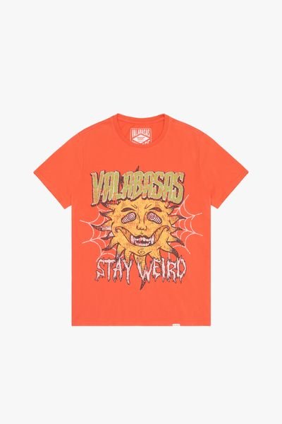 "STAY WEIRD" TEE VINTAGE ORANGE - Valabasas