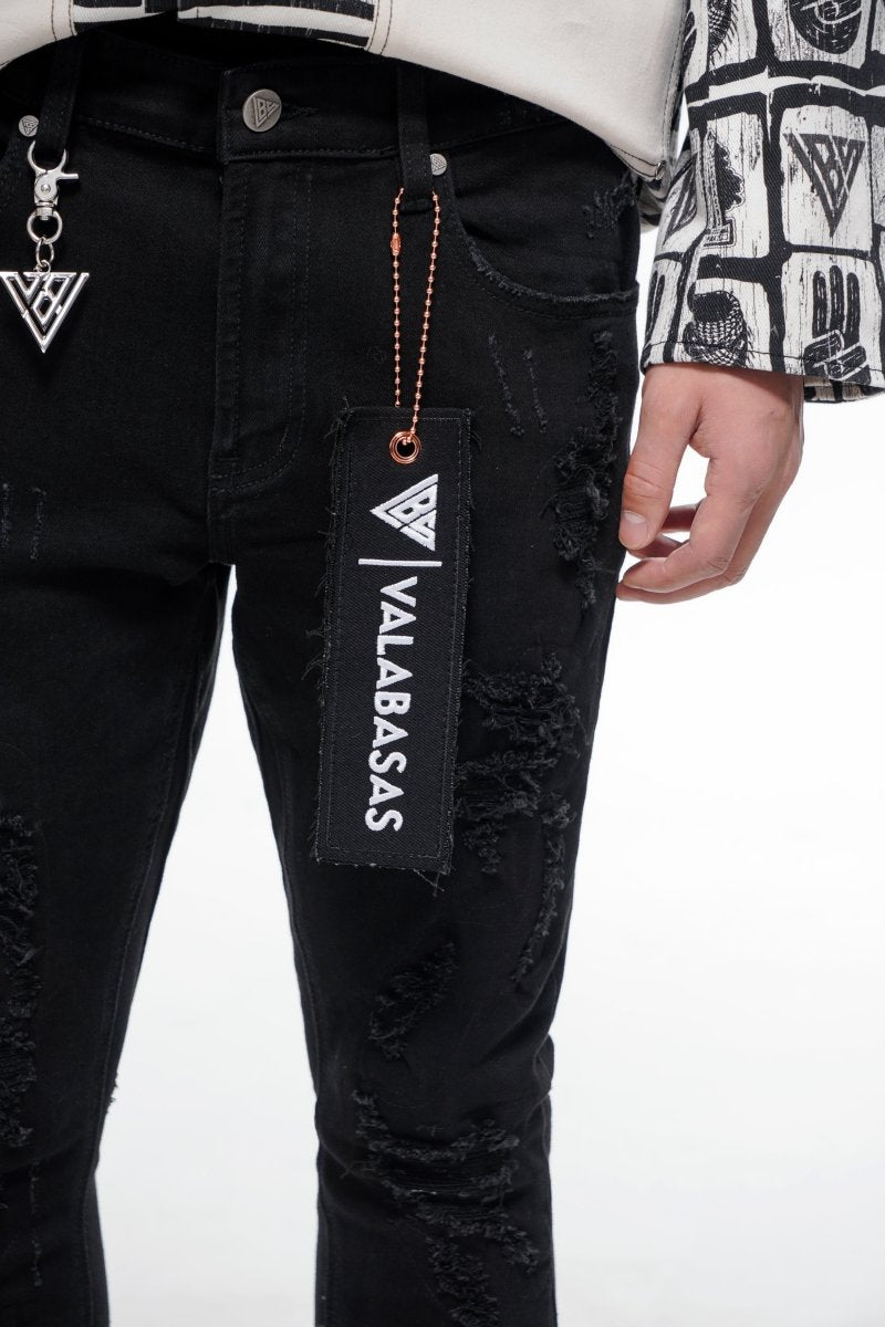 Steeltoe Stacked Jet Black Jean – Valabasas