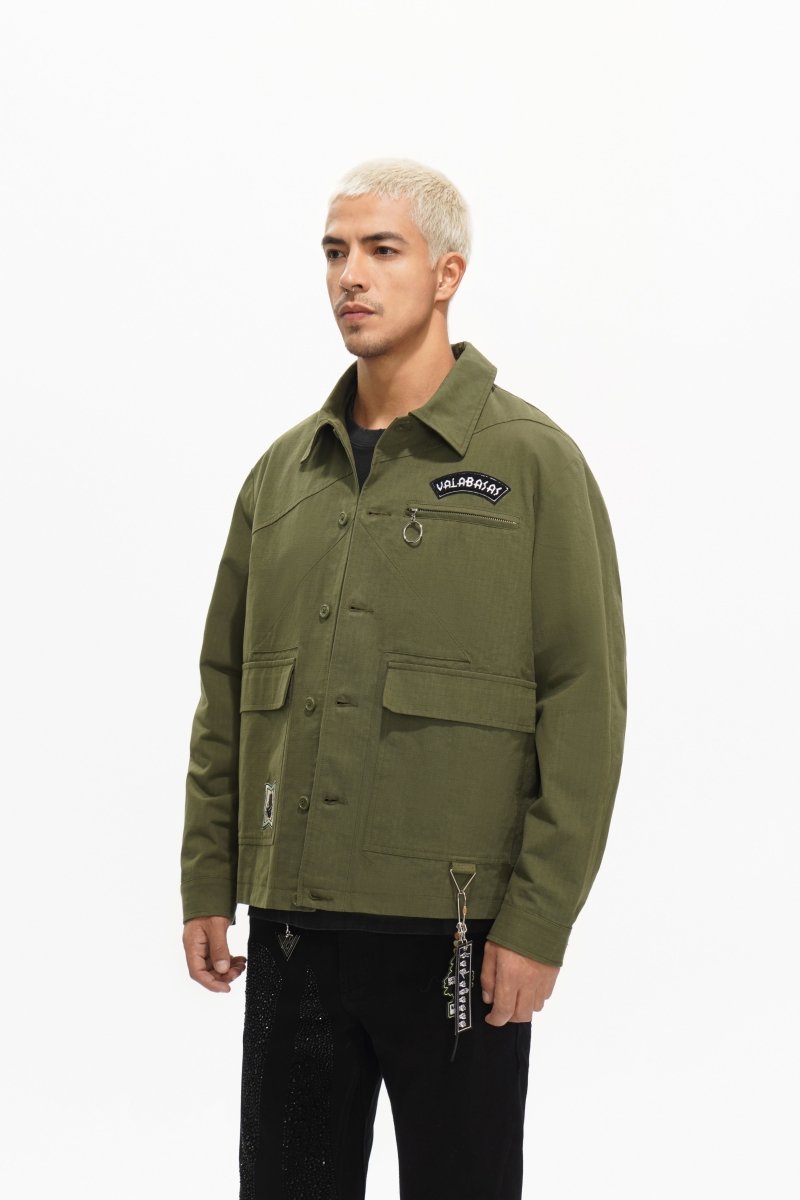 Stonepine Olive Button Down - Valabasas