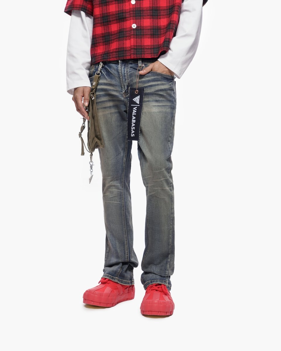 Story Stacked Dirty Blue Jean - Valabasas