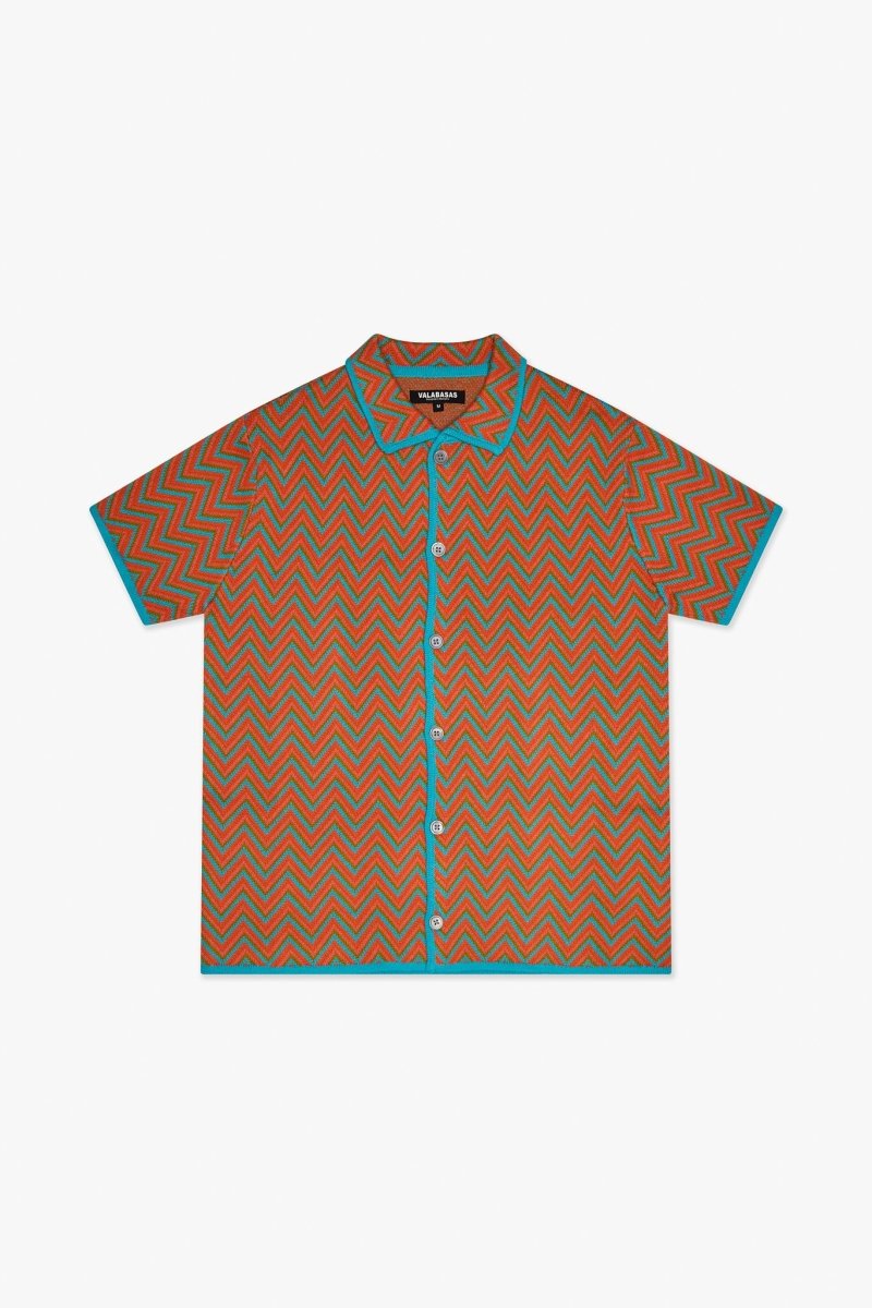 Strata Button Down Orange Multi - Valabasas
