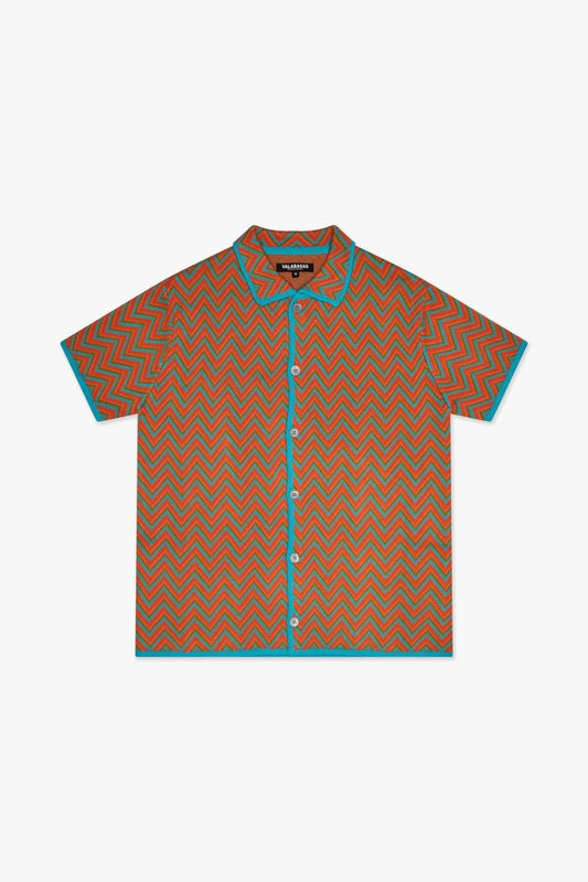 Strata Button Down Orange Multi - Valabasas