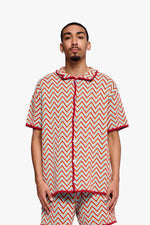 Strata Button Down Red Multi