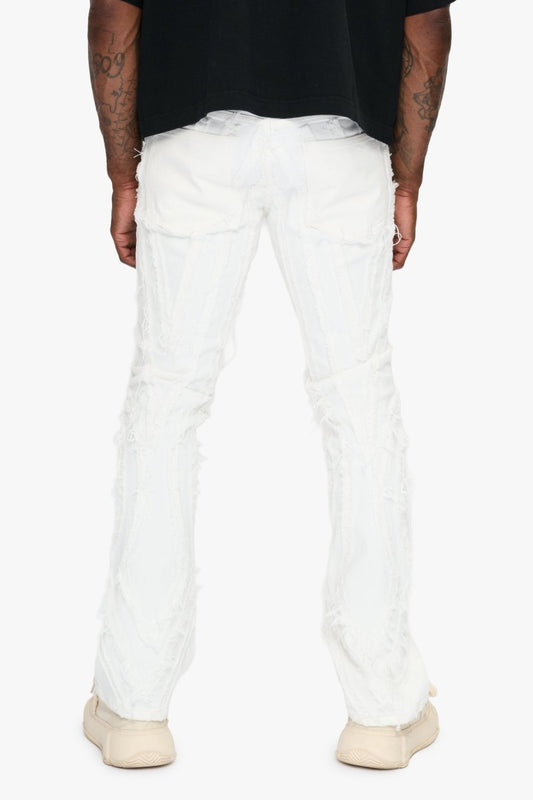 Strava White Stacked Jeans - Valabasas
