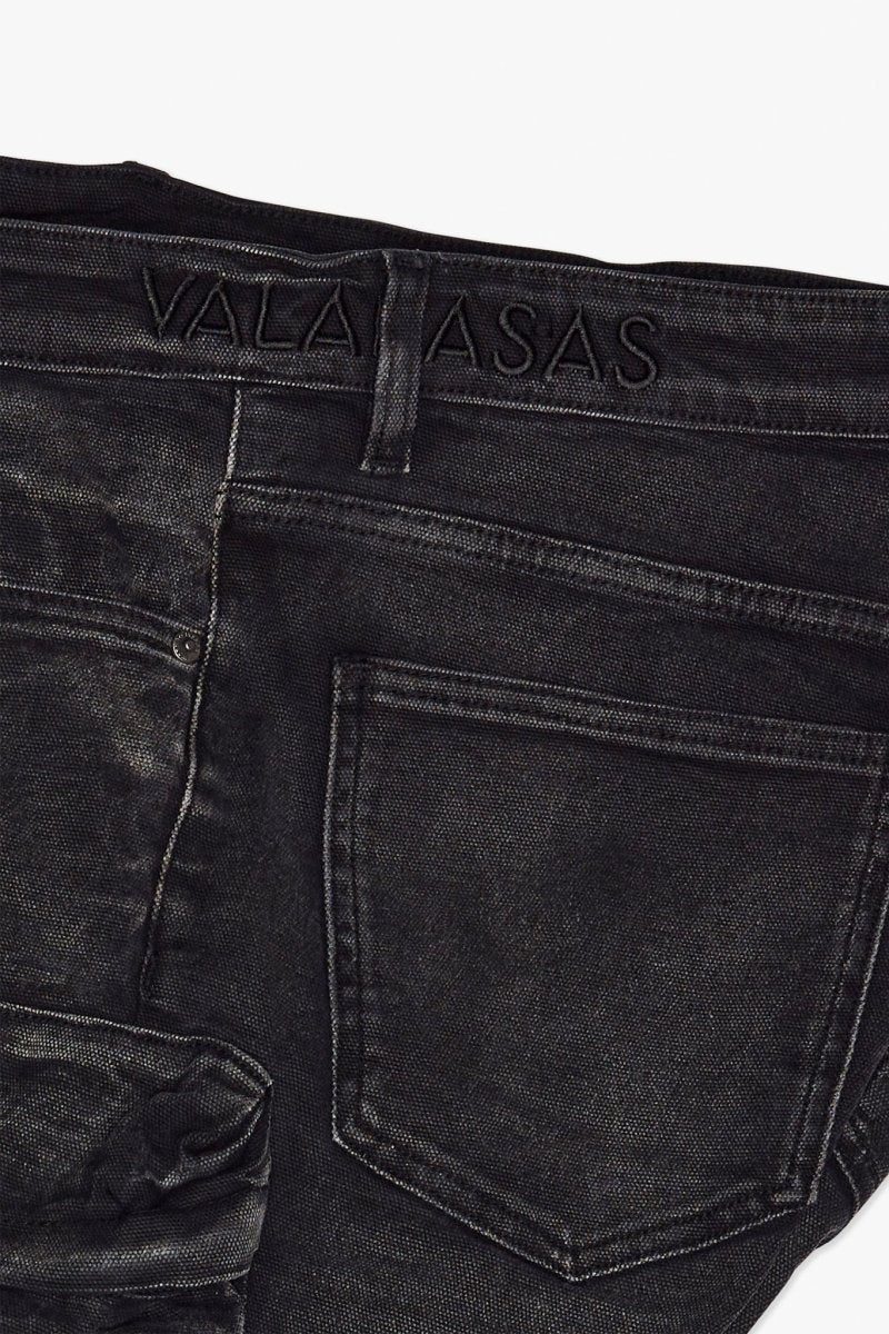 Strike Stacked Flare Jean Black Washed - Valabasas