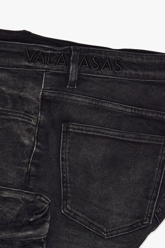 Strike Stacked Flare Jean Black Washed - Valabasas