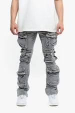 Strike Stacked Flare Jean Grey Washed