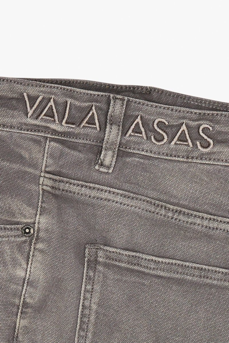 Strike Stacked Flare Jean Grey Washed - Valabasas