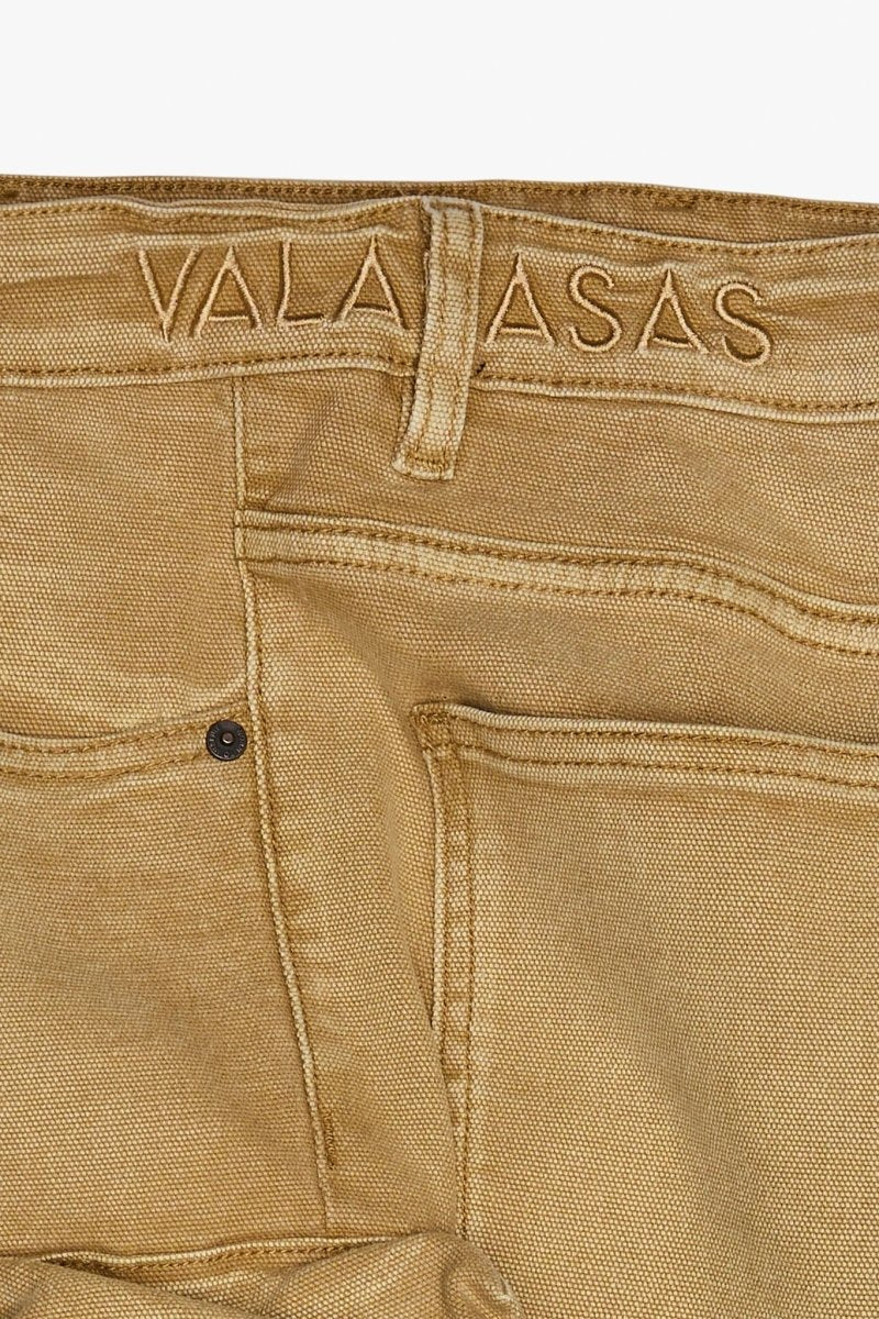 Strike Khaki Washed Stacked Flare Jean