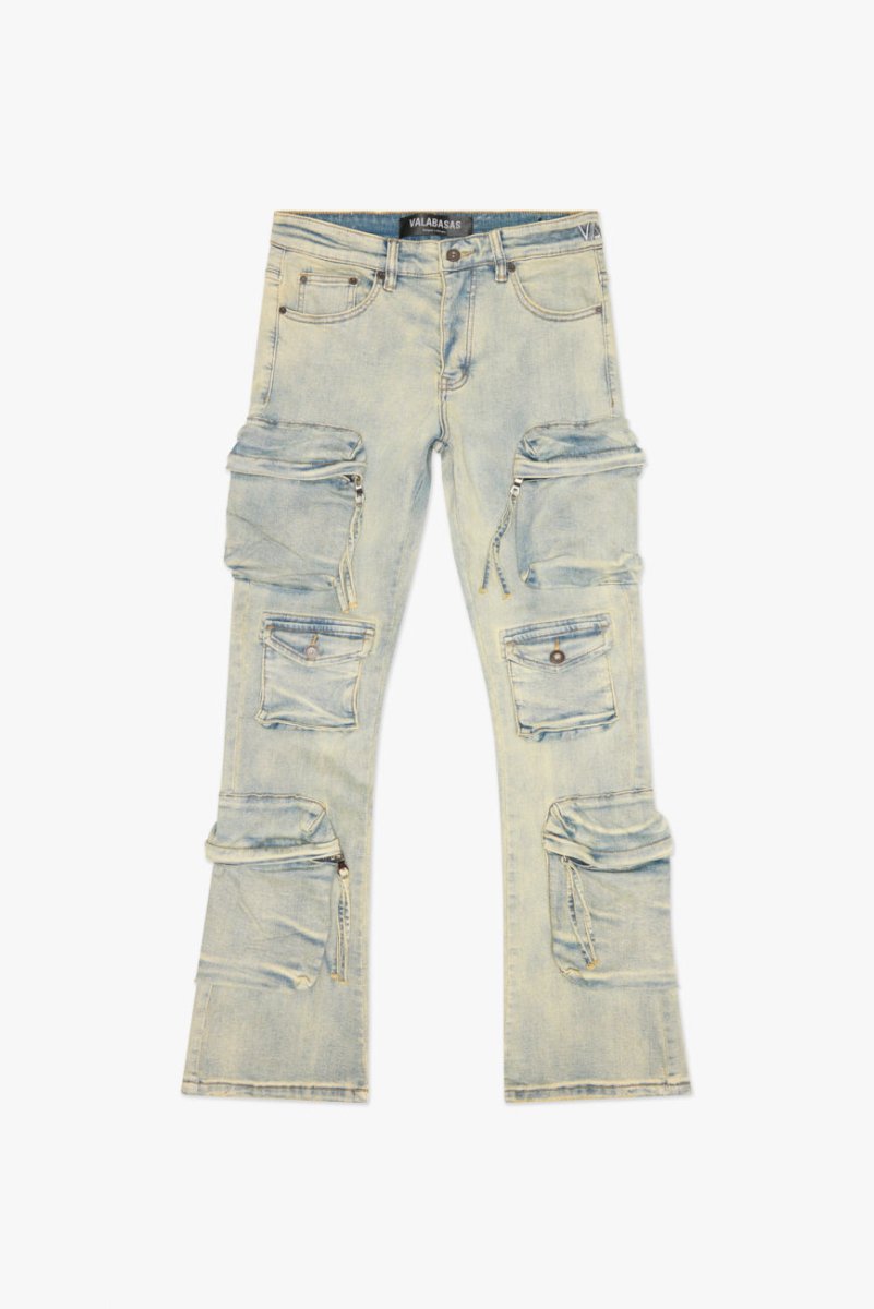 Strike Stacked Flare Jean Light Vintage Blue - Valabasas