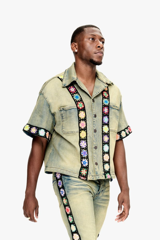 Struggle Button Down Vintage Blue - Valabasas