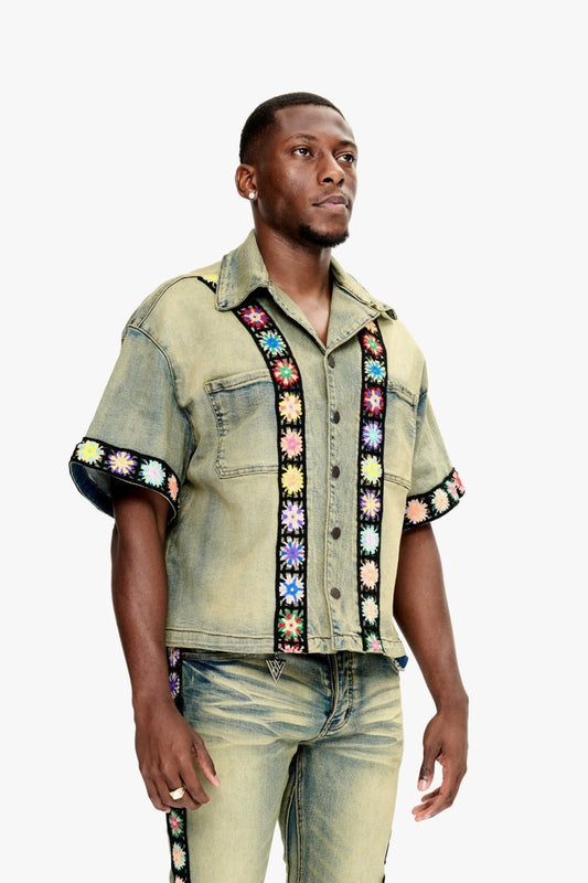 Struggle Button Down Vintage Blue - Valabasas