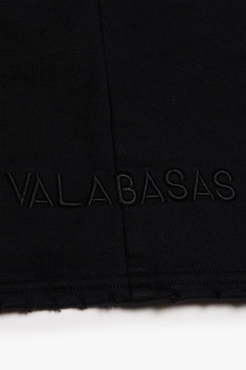 "SUAVA" BLACK FRENCH TERRY SHORTS