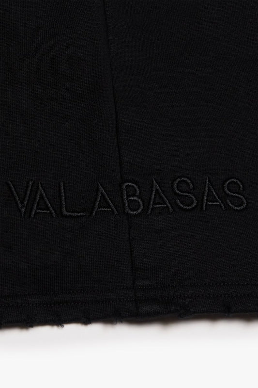 "SUAVA" FRENCH TERRY SHORTS BLACK FRENCH - Valabasas