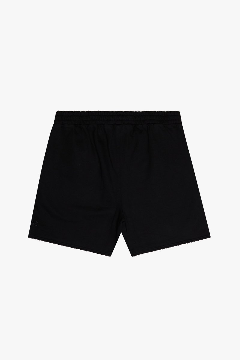 "SUAVA" BLACK FRENCH TERRY SHORTS