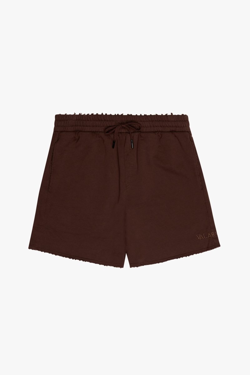 "SUAVA" FRENCH TERRY SHORTS BROWN - Valabasas