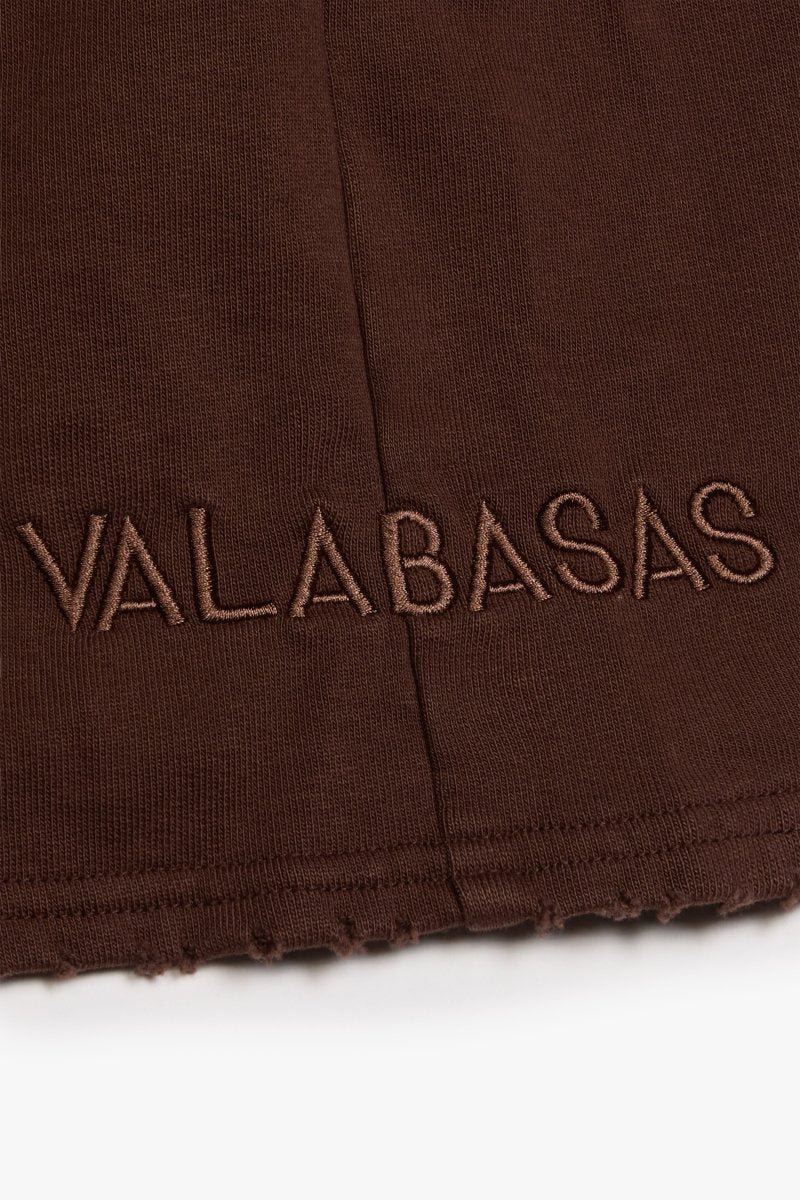 "SUAVA" FRENCH TERRY SHORTS BROWN - Valabasas