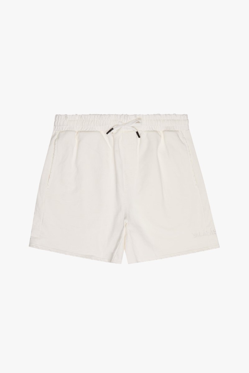 "SUAVA" FRENCH TERRY SHORTS WHITE - Valabasas