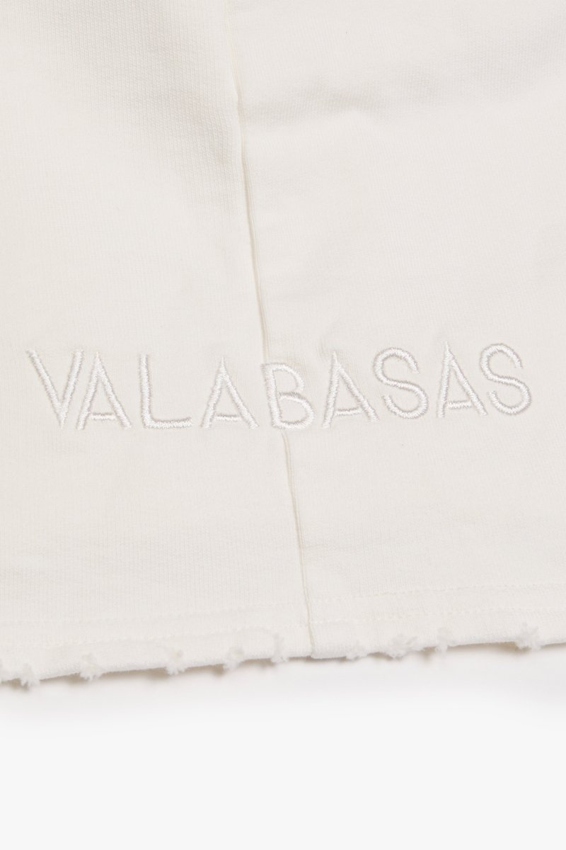 "SUAVA" FRENCH TERRY SHORTS WHITE - Valabasas