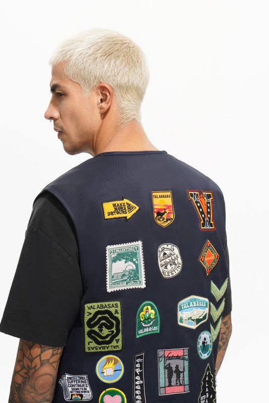 Summit Blue Cargo Vest - Valabasas