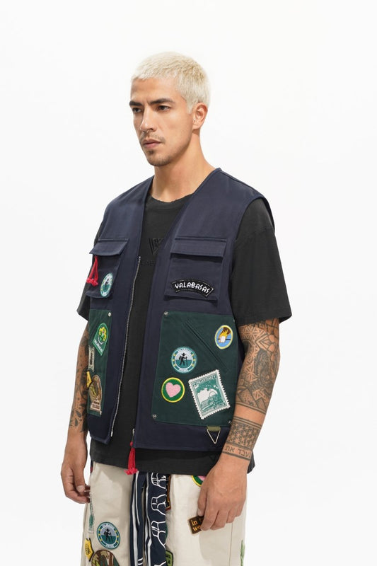 Summit Blue Cargo Vest - Valabasas