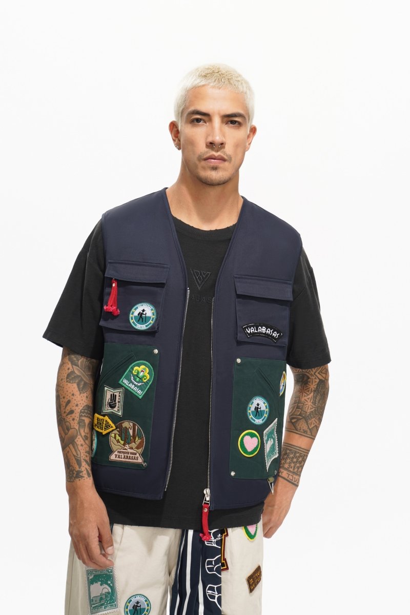 Summit Blue Cargo Vest - Valabasas