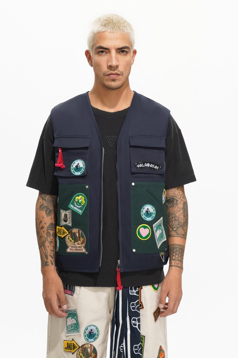 Summit Blue Cargo Vest - Valabasas