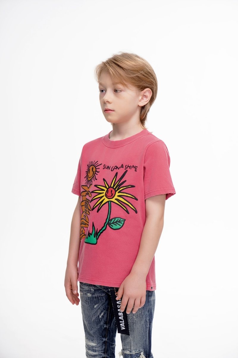 Sun Will Shine Kids Tee Vintage Red - Valabasas