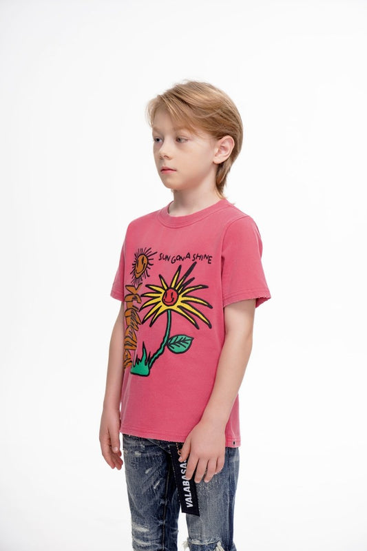 Sun Will Shine Kids Tee Vintage Red - Valabasas