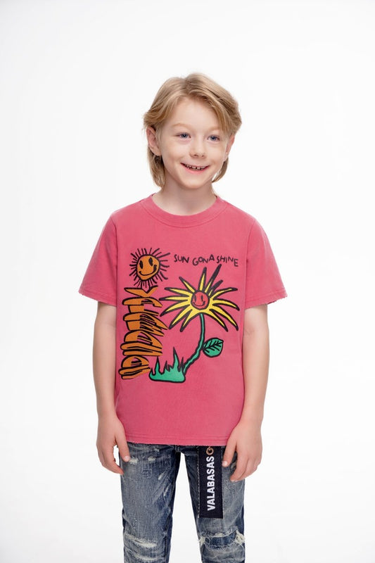Sun Will Shine Kids Tee Vintage Red - Valabasas