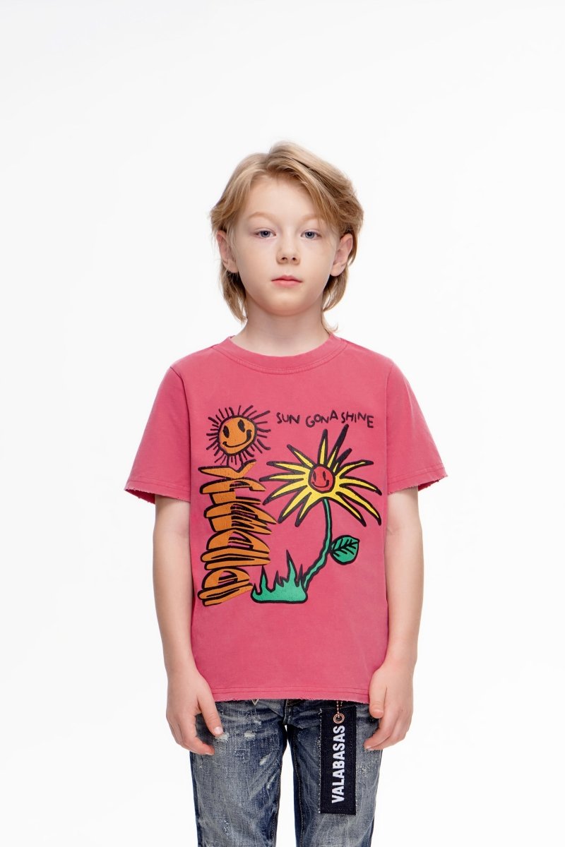 Sun Will Shine Kids Tee Vintage Red - Valabasas